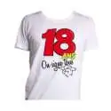 Tee-shirt 18 ans à dédicacer avec stylo feutre