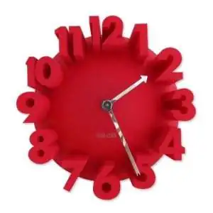 Horloge grands chiffres relief 3D