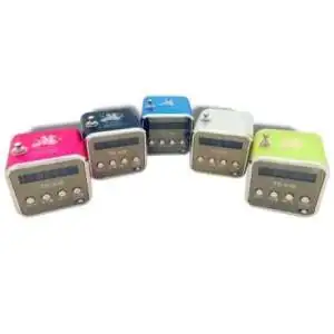 Mini enceinte cube mp3/radio haut-parleur avec écran LCD