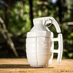 Mug grenade à goupille métallique Tasse café et pour Cappuccino