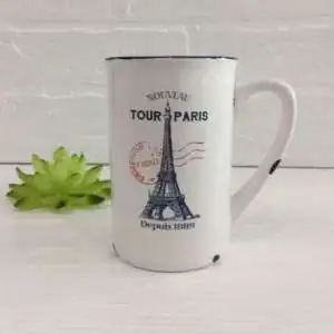 Mug vintage Paris Tour Eiffel effet émaillé Tasse rétro