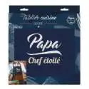 Tablier cuisine brodé Papa Chef étoilé avec poche avant barbecue