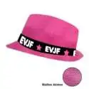 Chapeau trilby enterrement de vie de jeune fille EVJF adulte rose