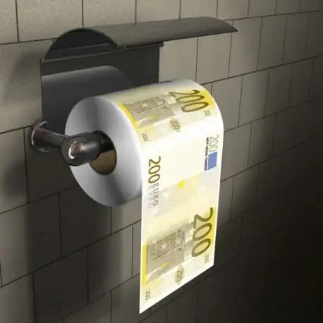 1 rouleau de papier toilette De billet de dollar pour la maison Porte-papier  à rouler Toilette Drôle cadeau