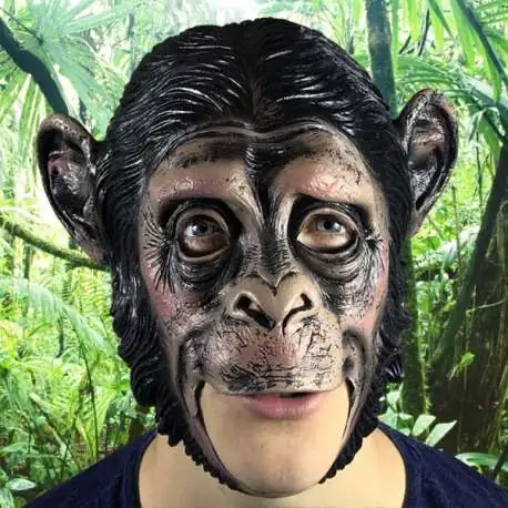 Costume gonflable déguisement homme sur le dos d'un gorille