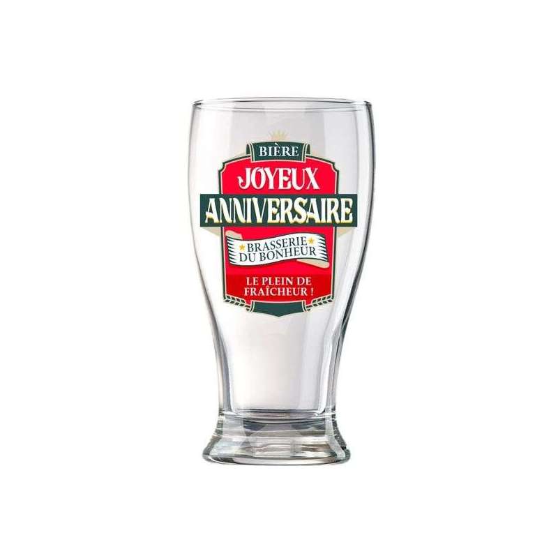 Verre A Biere Joyeux Anniversaire Chope Totalcadeau