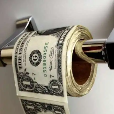 3x billets d'un dollar papier toilette amusant papier 3 épaisseurs -  Article cadeau