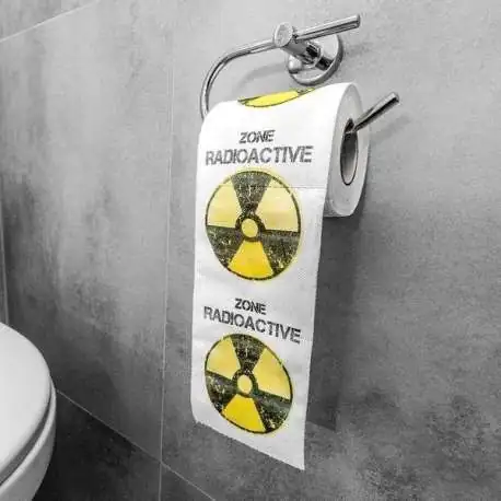 Papier toilettes zone radioactive WC PQ - Totalcadeau