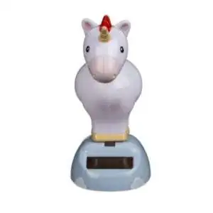 Figurine Solaire Licorne: Hoche la Tête - Décoration Animée Féerique et Durable