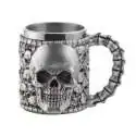 Tasse en acier inoxydable tête de mort - Mug crâne en 3D