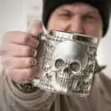 Tasse en acier inoxydable tête de mort - Mug crâne en 3D