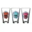 3 Verres Calavera 32cl: Design Tête de Mort Mexicaine - Parfaits pour Eau & Cocktails